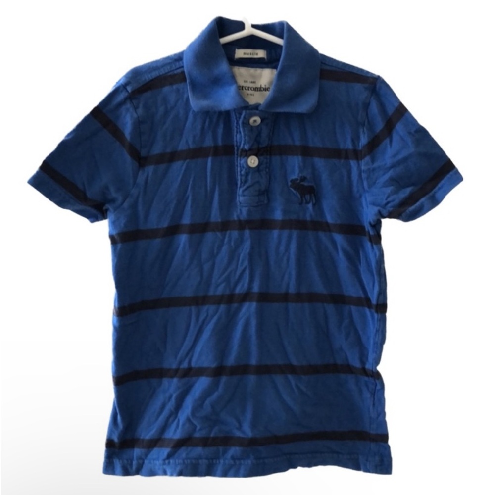 Abercrombie Kids | Striped Polo Blue Black Size Small